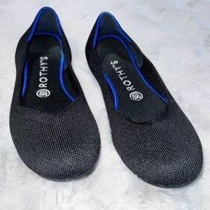 Rothy's The Flat Black Round Toe Flats Size 8